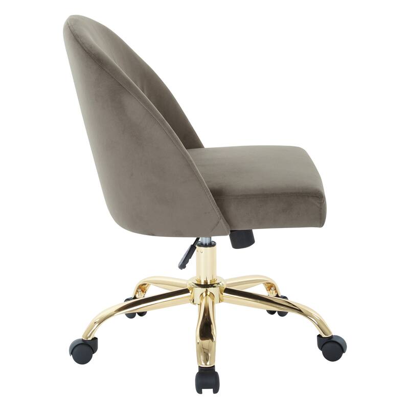 Layton Mid-Back Office Chair with Gold Base - Overstock - 22695096