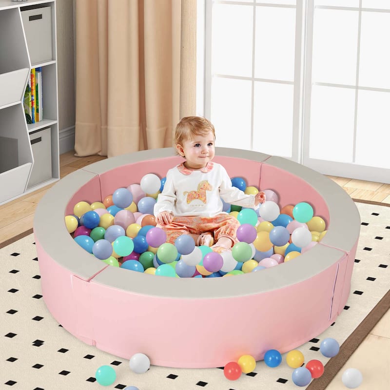 Costway 44.5" x 10" Baby Ball Pit Detachable Foam Ball Pit with 50
