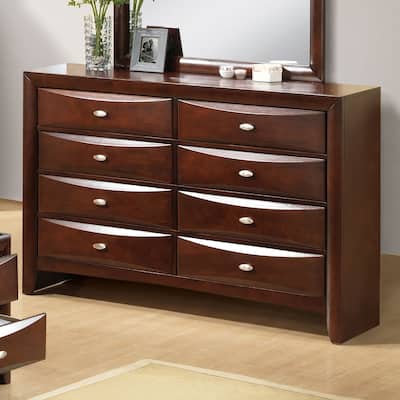 Furniture of America Brent Traditional 8-Drawer Solid Wood Dresser