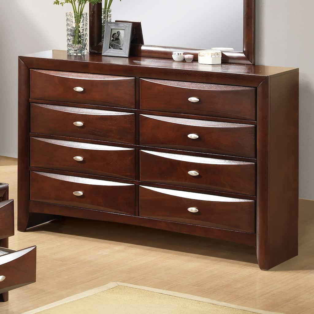 Furniture of America Brent Traditional 8-Drawer Solid Wood Dresser