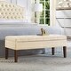 preview thumbnail 23 of 27, Tufted Bench with Storage, Solid Wooden Frame, 48"L X 18"W X 18.5"H Cream