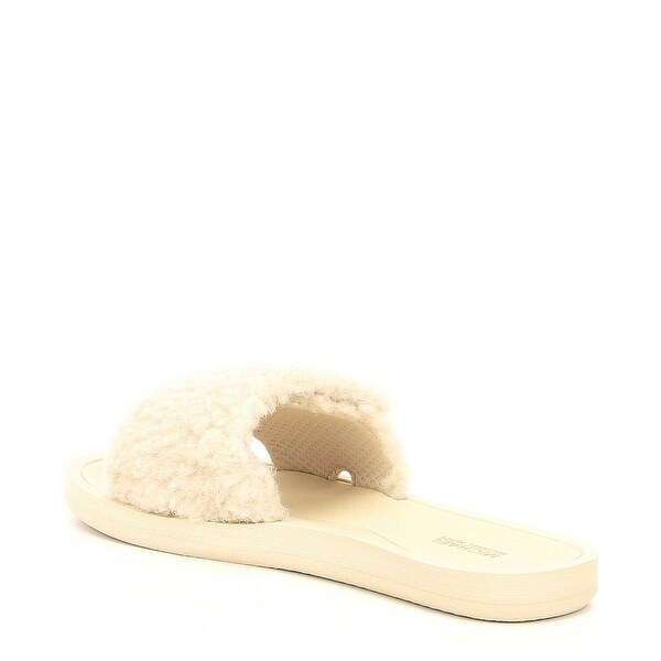 michael kors fur slides