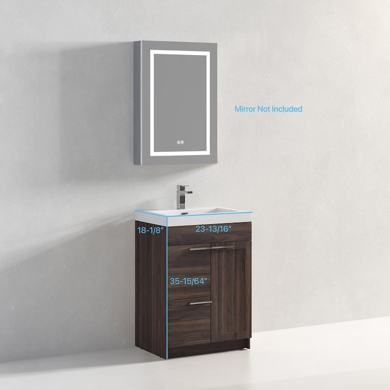 Freestanding Bathroom Vanity with Topmount Sink