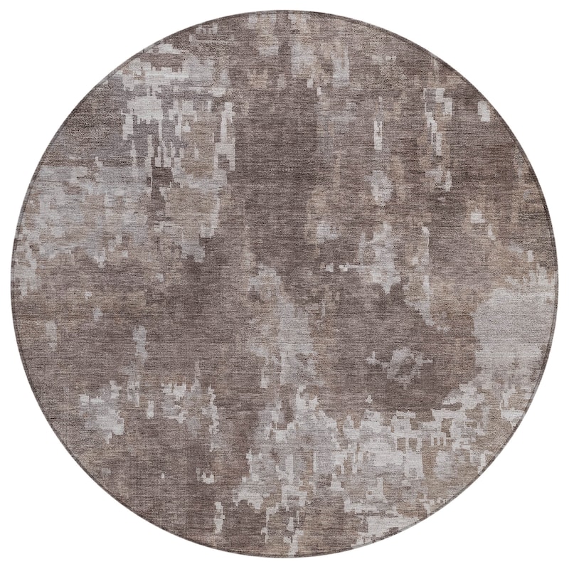 Machine Washable Indoor/ Outdoor Ombre Abstract Chantille Rug