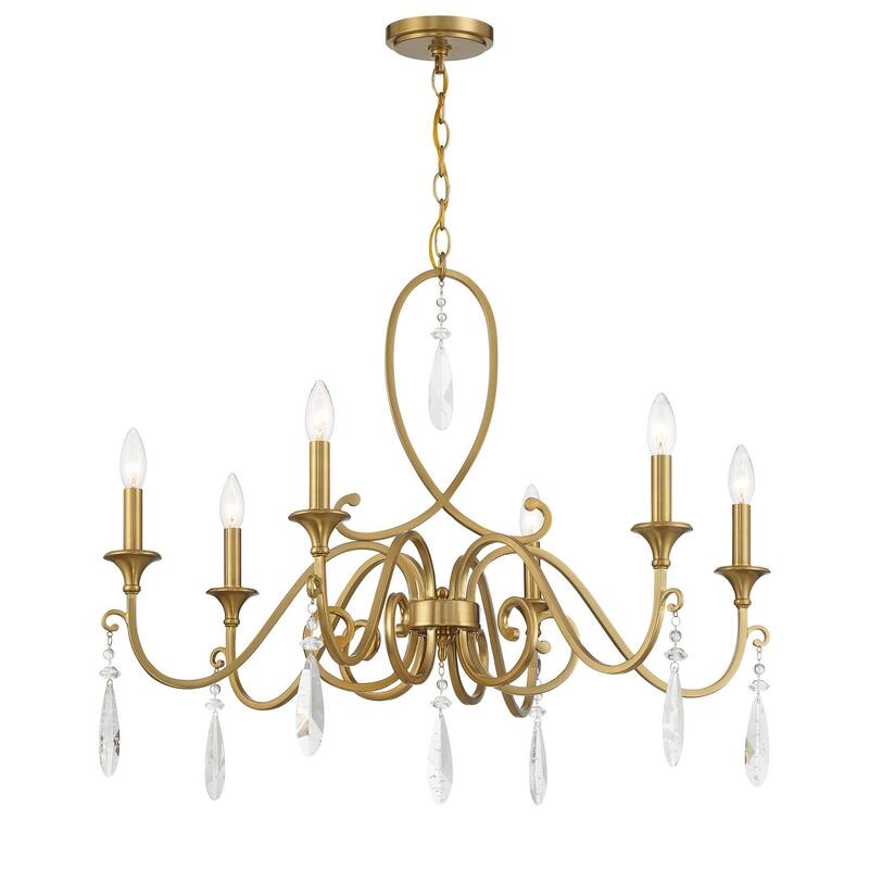 Fairchild 6-Light Chandelier in Warm Brass