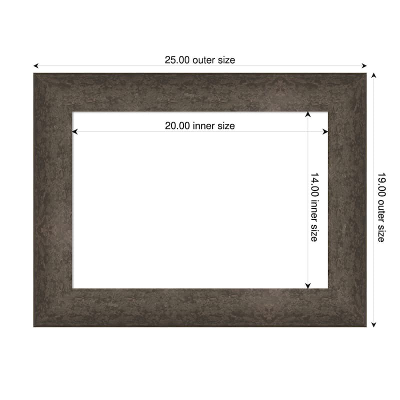 Amanti Art Dappled Light Bronze Framed Dry Erase Magnetic Board - 25 x 19 in