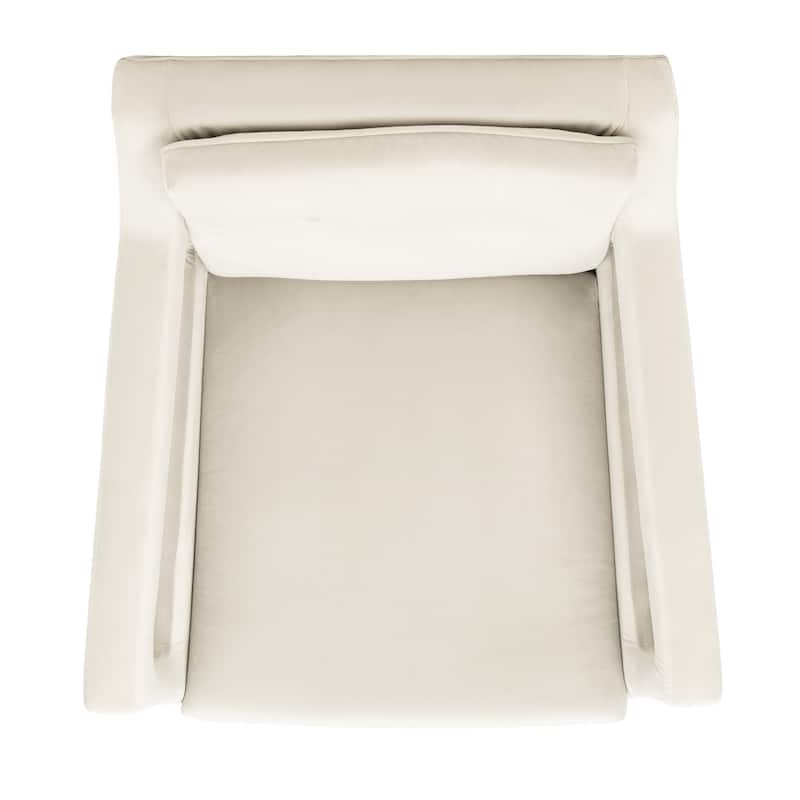 SAFAVIEH Amber Tufted Velvet Accent Chair - 30.3" x 34.1" x 33.9" - 30Wx34Dx34H