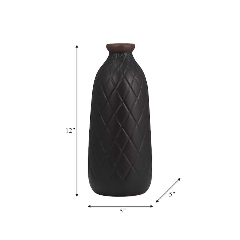 Sagebrook Home Neutral Ceramic Vase