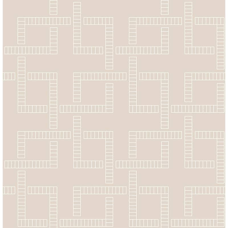 A-Street Prints Theory Beige Geometric Wallpaper