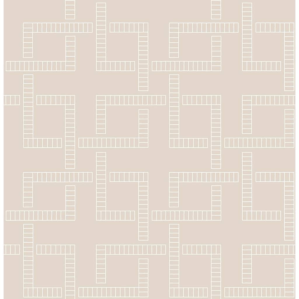 A-Street Prints Theory Beige Geometric Wallpaper