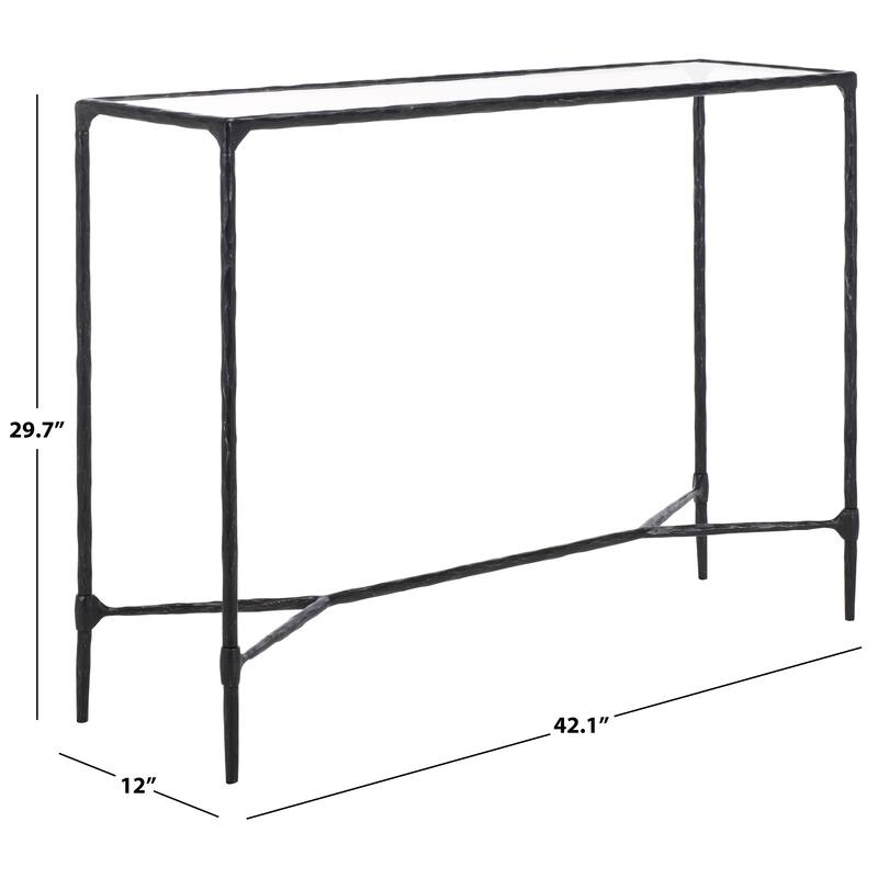 SAFAVIEH Couture Isabellina Metal And Glass Console Table - 42"W x 12"D x 30"H