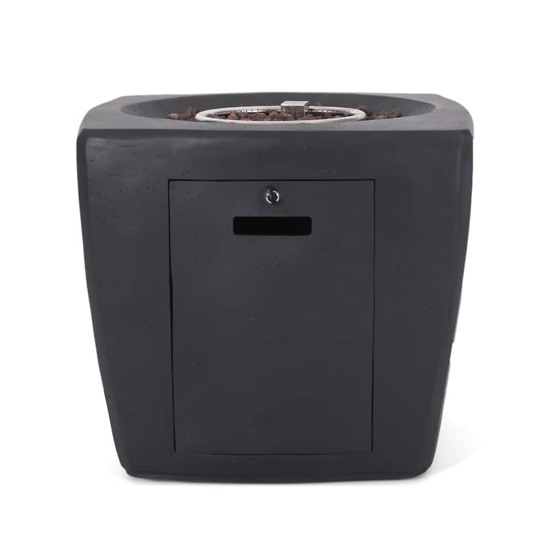 Holmwood Outdoor 40,000 BTU Lightweight Concrete Square Fire Pit by Christopher Knight Home