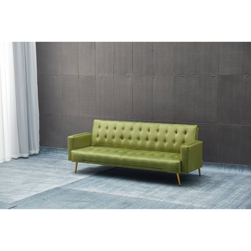 Army Green Solid Wood+MDF Sofa Bed, 75x32x29 inches