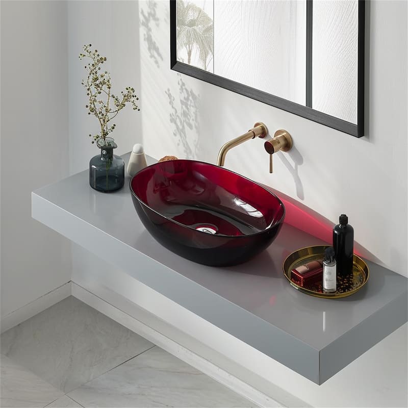 Modern Art Vessel Sink Premium Stone Resin Bathroom Centerpiece