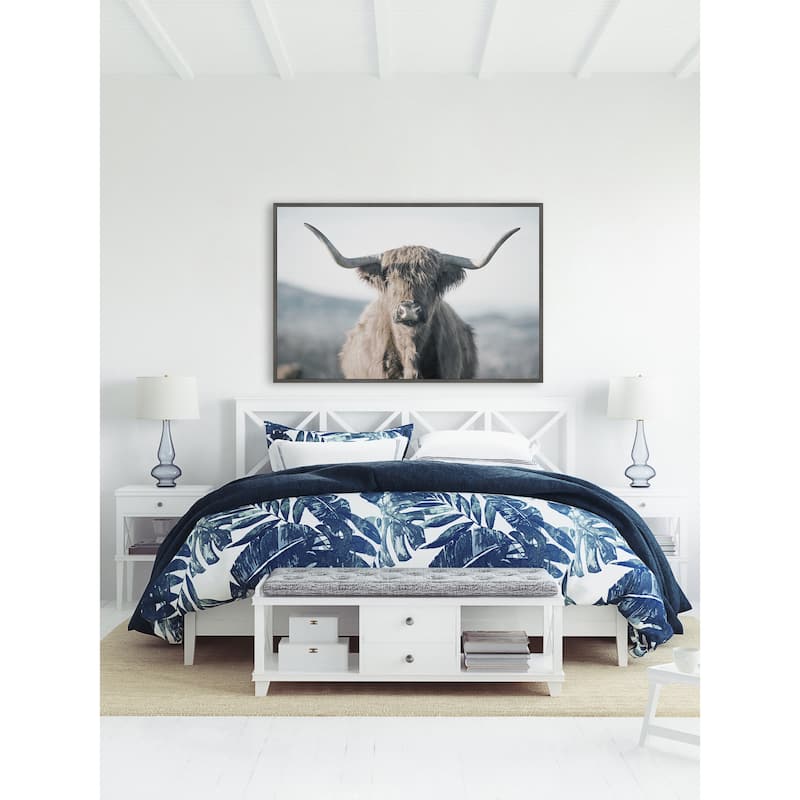 Highland Close-Up Floater Framed Print on Canvas