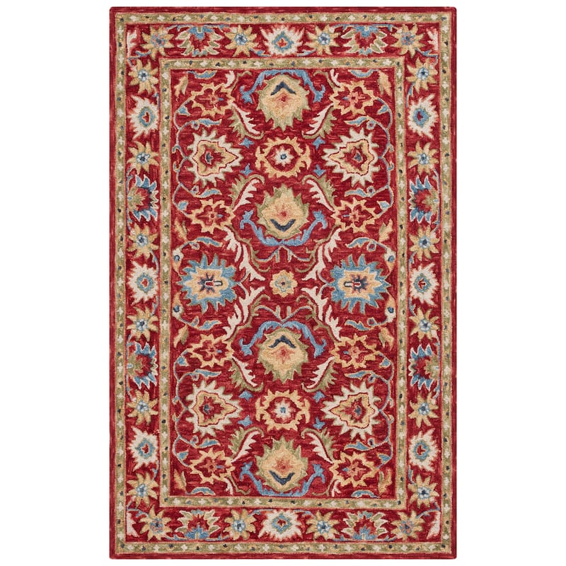 SAFAVIEH Handmade Blossom Geralda Contemporary Wool Rug