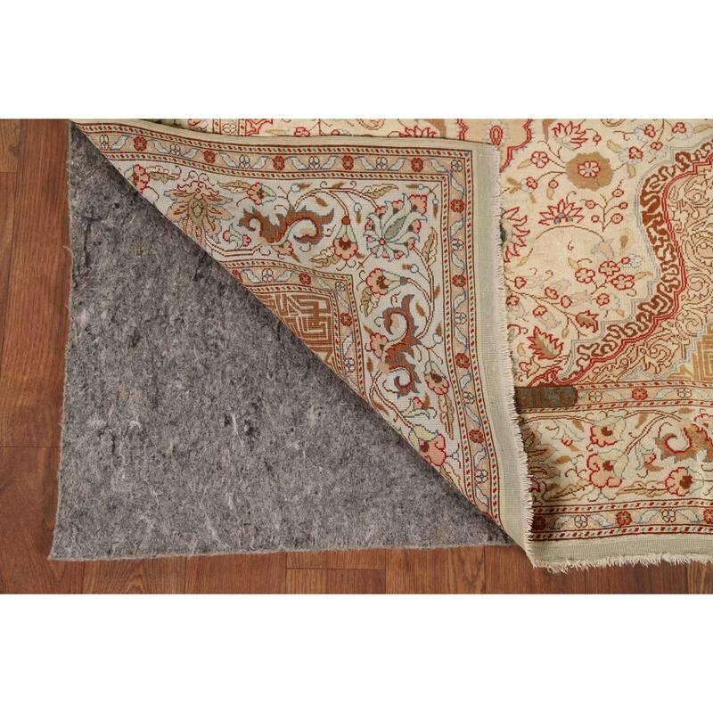 Hereke Vegetable Dye Turkey Foyer Rug Handmade Silk Carpet - 2'8" x 3'11"