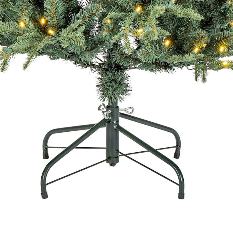 6.5 Foot Natural Cut Blue Spruce with 300 Warm White LED lights - N/A