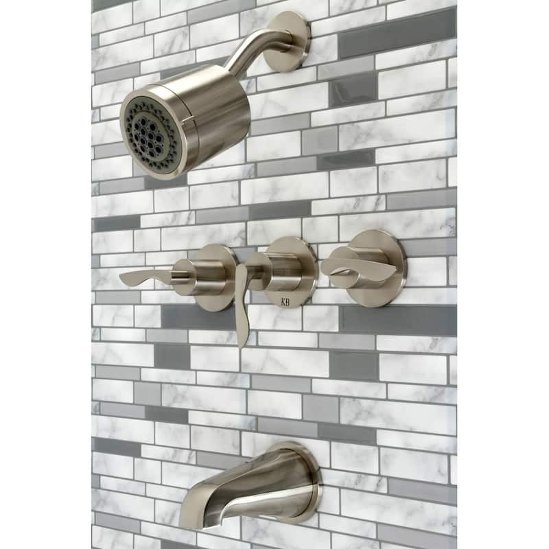 Serena Three-Handle Tub and Shower Faucet