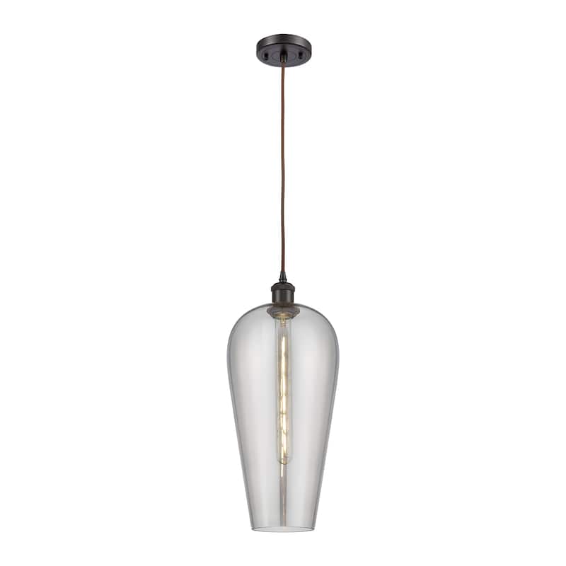 Innovations Lighting Endless Possibilities Ballston - Chelsea - 1 Light 8" Cord Hung Mini Pendant - Oil Rubbed Bronze/Light Smoke