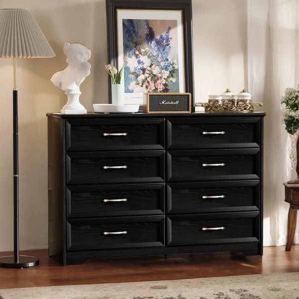 Modern 3-Drawer Chest with 8-Drawers Dresser, Clothes Organizer for  Bedroom, Black - Bed Bath & Beyond - 42304612