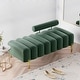 preview thumbnail 1 of 8, Ouyessir 52.2" Modern Channel Tufted Window Bench with Adjustable Back Green