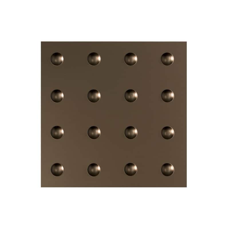 FASÄDE Dome Decorative Vinyl 2ft x 2ft Lay in Ceiling Panel in Argent Bronze (5 Pack) - 12in x 12in Sample - Argent Bronze