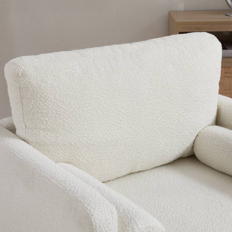 35.4"W Modern Reading Chair Set of 2,Upholstered Accent Chair with Pillows and Wood Legs
