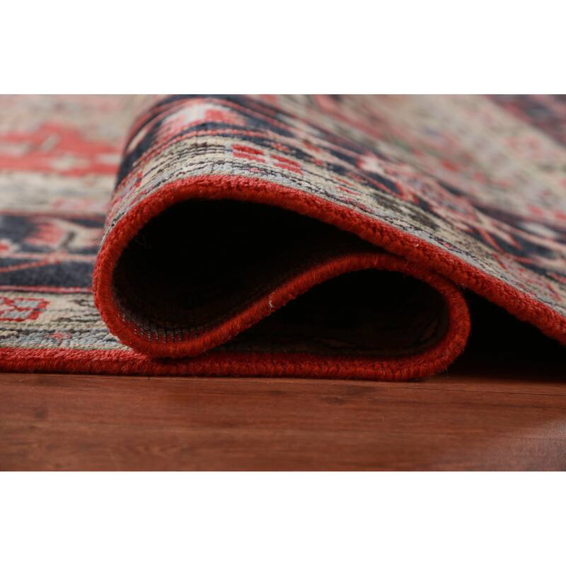 Hand Knotted Oriental 100% Wool Carpet Traditional Medallion Red Heriz (serapi) Area Rug - 15' 2'' X 11' 8''