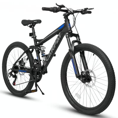 24-Inch MTB Bike with Disc Brakes, 21-Speed Gear System