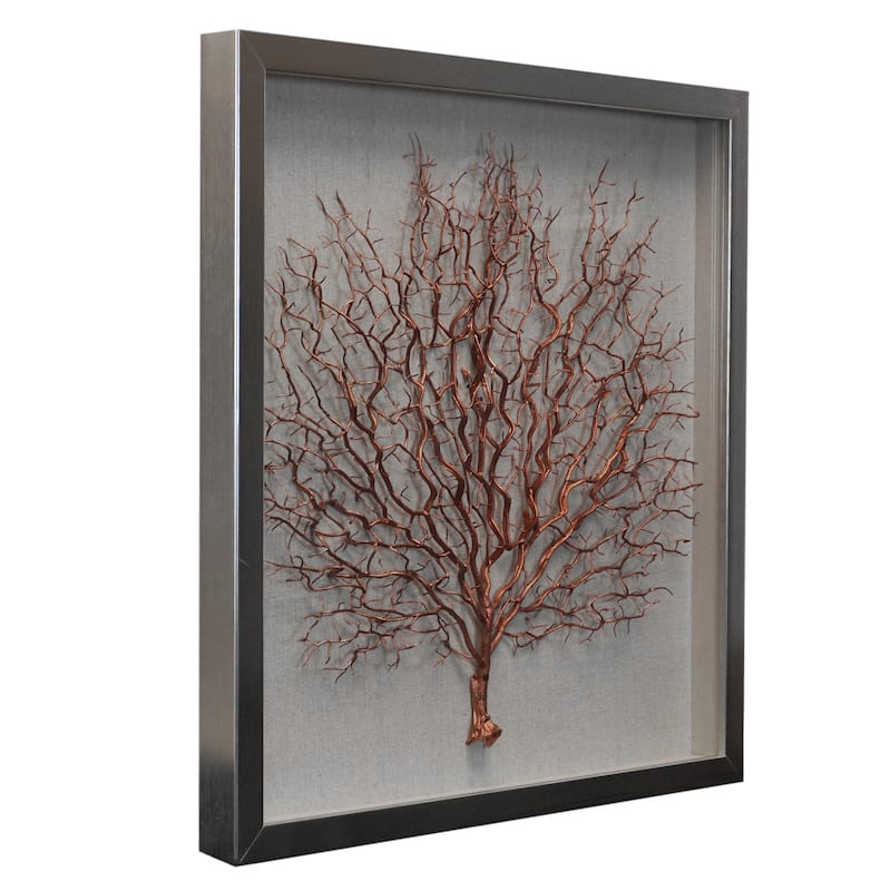 HUJI Copper Tree Shadow Box Wall Decor