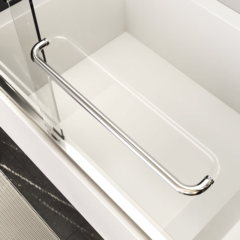 56-60" x 58" Semi-Frameless Double Sliding Tub Door