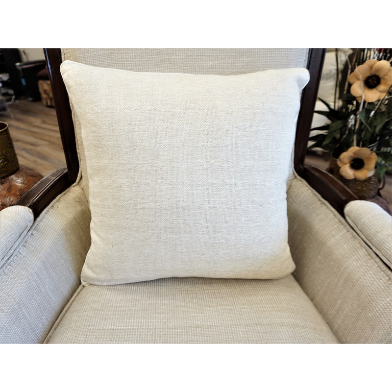 Home&Manor Templin Vintage Raw Silk Pillow 18"