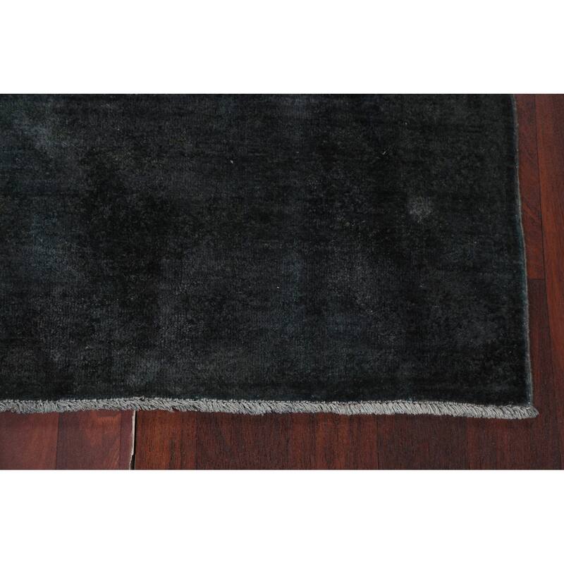 Hand Knotted Oriental 100% Wool Carpet Tribal Contemporary Black Gabbeh (kashkoli) Area Rug - 6' 0'' X 3' 11''