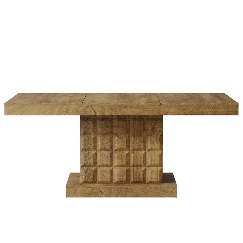 63'' Dining Table for 4-6, Farmhouse Wooden Rectangular Dinner Table