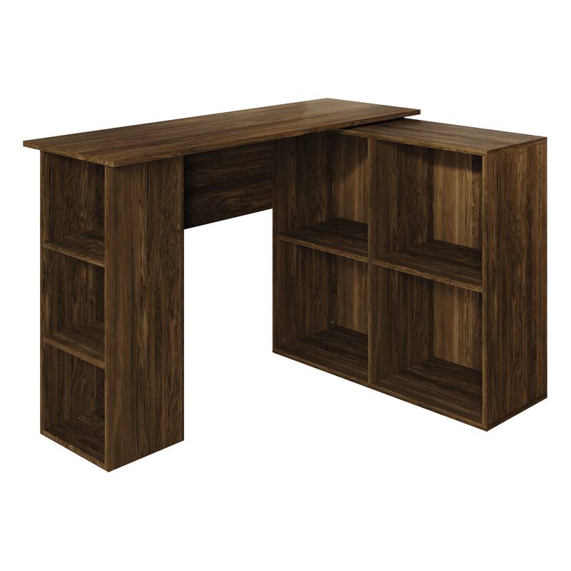 CraftPorch Elegance L-Shape Writing Desk with Cabinet