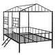 preview thumbnail 26 of 34, Metal House Bed Frame with Slatted Support