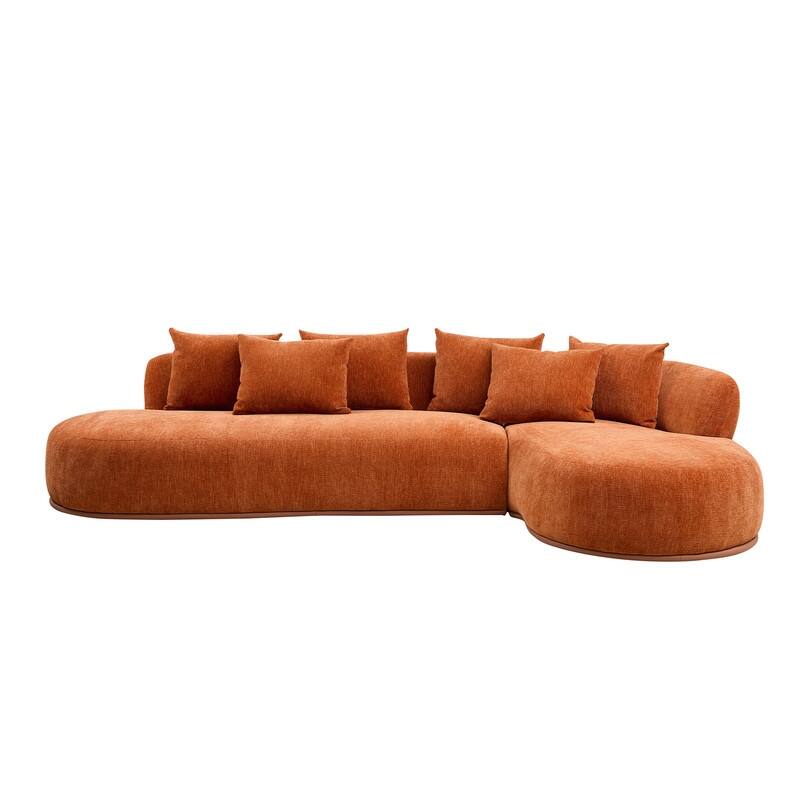 134.63" Oversize Cloud Sectional Couch with L-Shape Chaise, Modern Upholstered Sofa with Deep Seat for Living Room