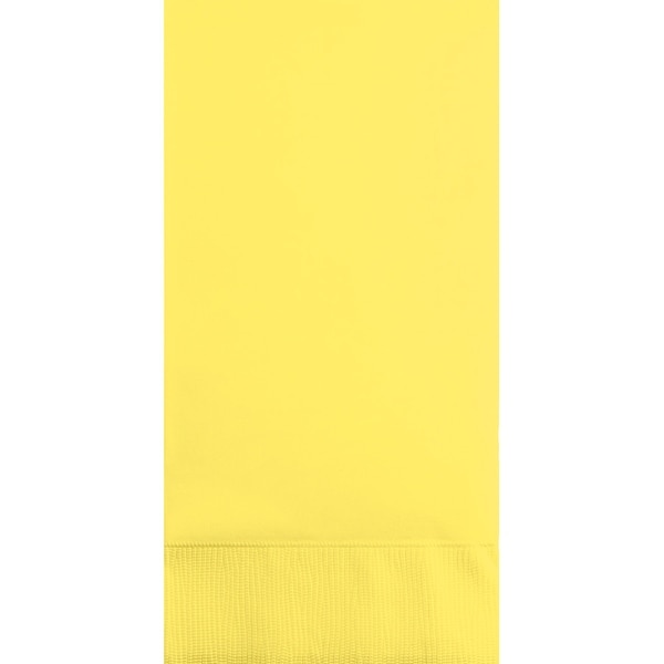 Club Pack of 192 Mimosa Yellow 3-Ply Disposable Party Paper Guest Napkins 8" - N/A