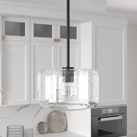 Channing 11" Wide Pendant with Glass Shade