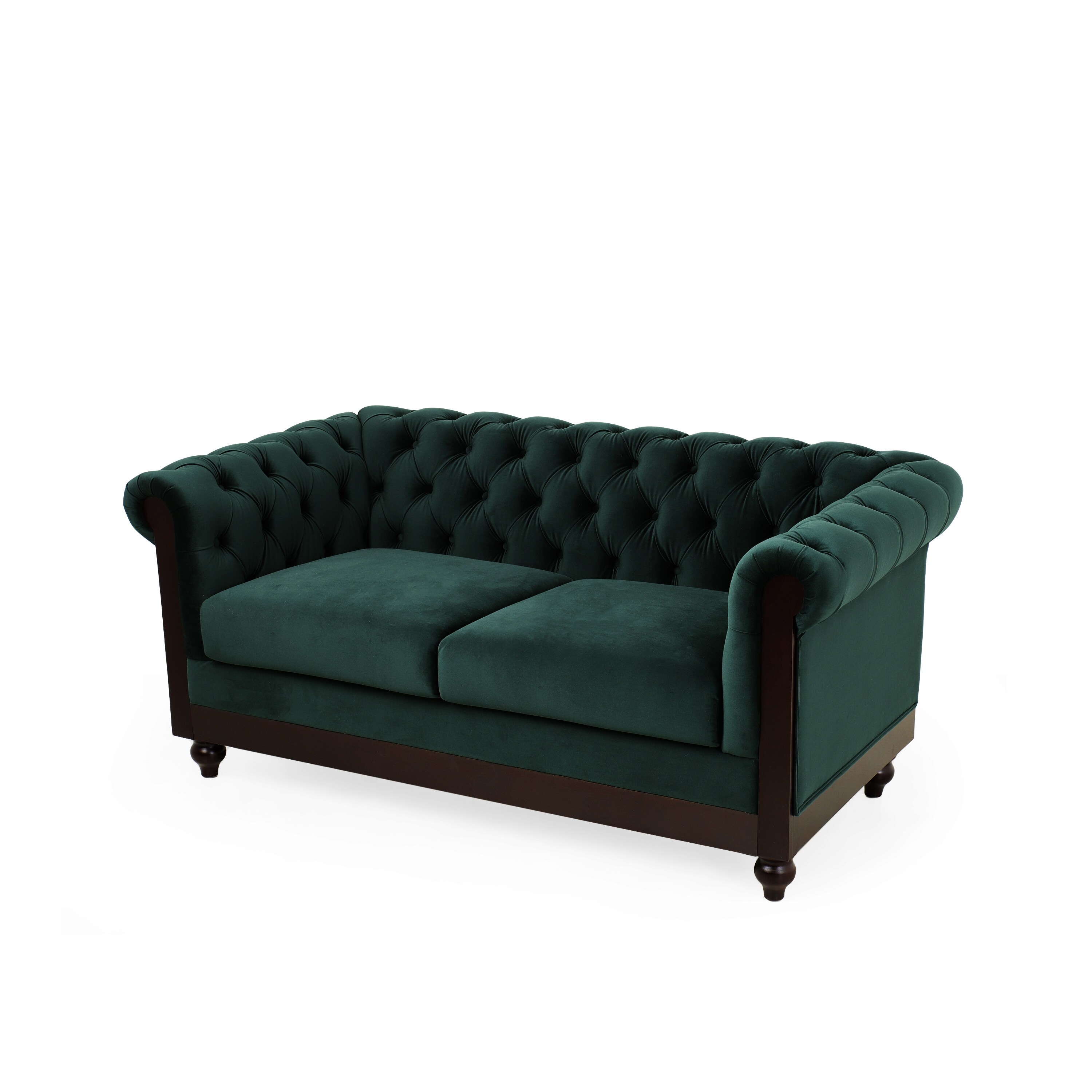 Dark green loveseat sale