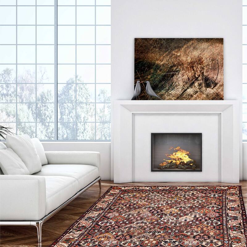 ECARPETGALLERY Hand-knotted Kayseri Vintage Dark Red Wool Rug - 7'2 x 9'7