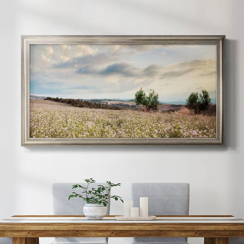 Tuscan Wildflowers Premium Framed Canvas- Ready to Hang