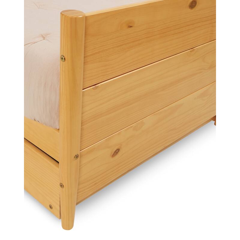 Mid-Century Modern Twin Size Day Bed with Twin Trundle
