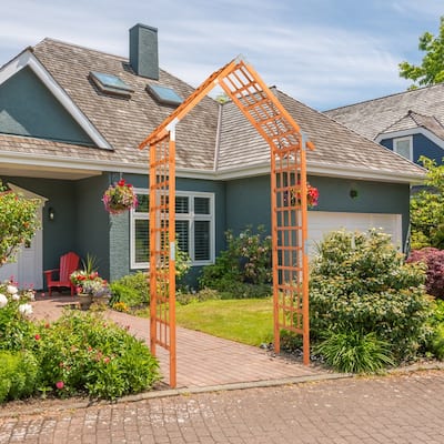 Roof Type Garden Arbor with Trellis