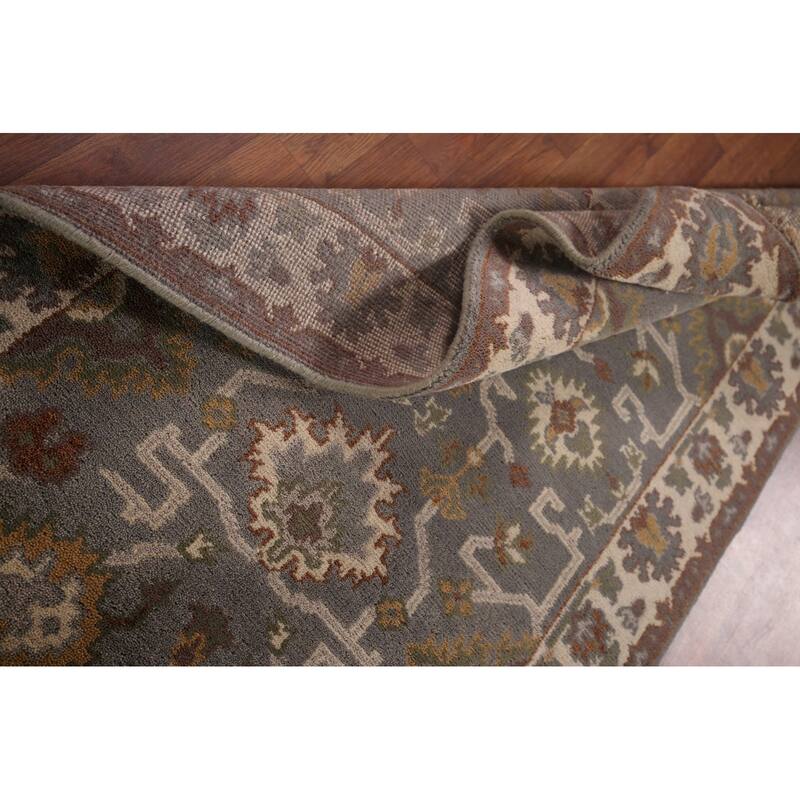 Gray Oushak Indian Accent Rug Hand-Knotted Wool Carpet - 3'1"x 5'4"