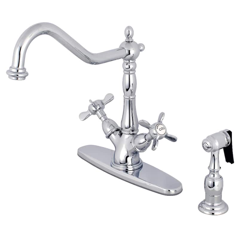 Kingston Brass Essex 1.8 GPM Single Hole Kitchen Faucet - Includes - Polished Chrome