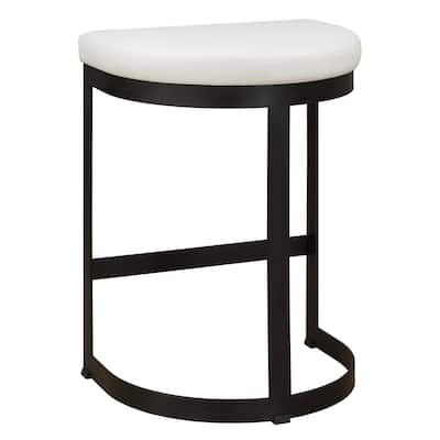 Uttermost Ivanna White Counter Stool - 14.5"D x 18"W x 26"H