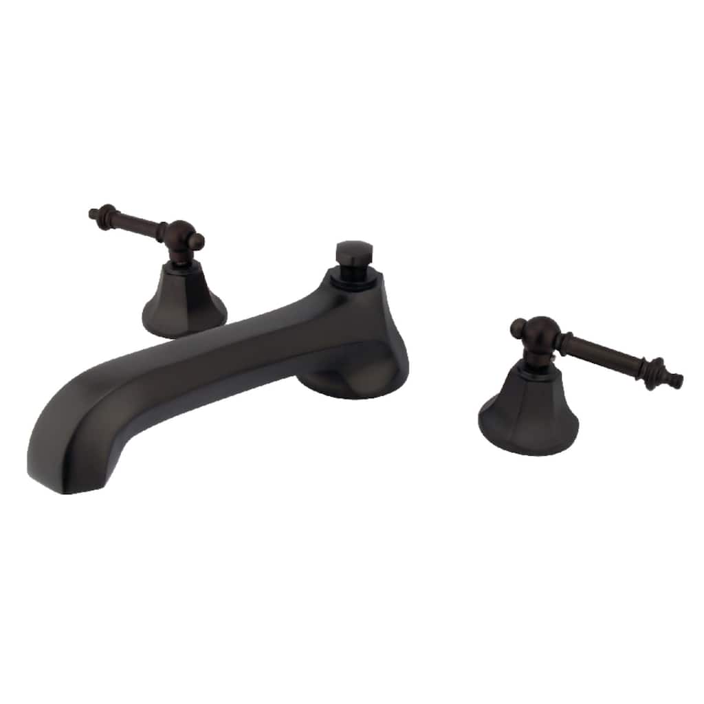 Kingston Brass Metropolitan Deck Mounted Roman Tub Filler with Lever