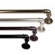 preview thumbnail 1 of 9, InStyleDesign Industrial Steel Pipe 1-inch Adjustable Curtain Rod